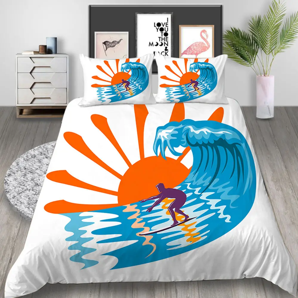 

Thumbedding American Map Bedding Set King Size Duvet Cover Set Queen Flag Soft Touching Material Bed Cover with Pillowcase
