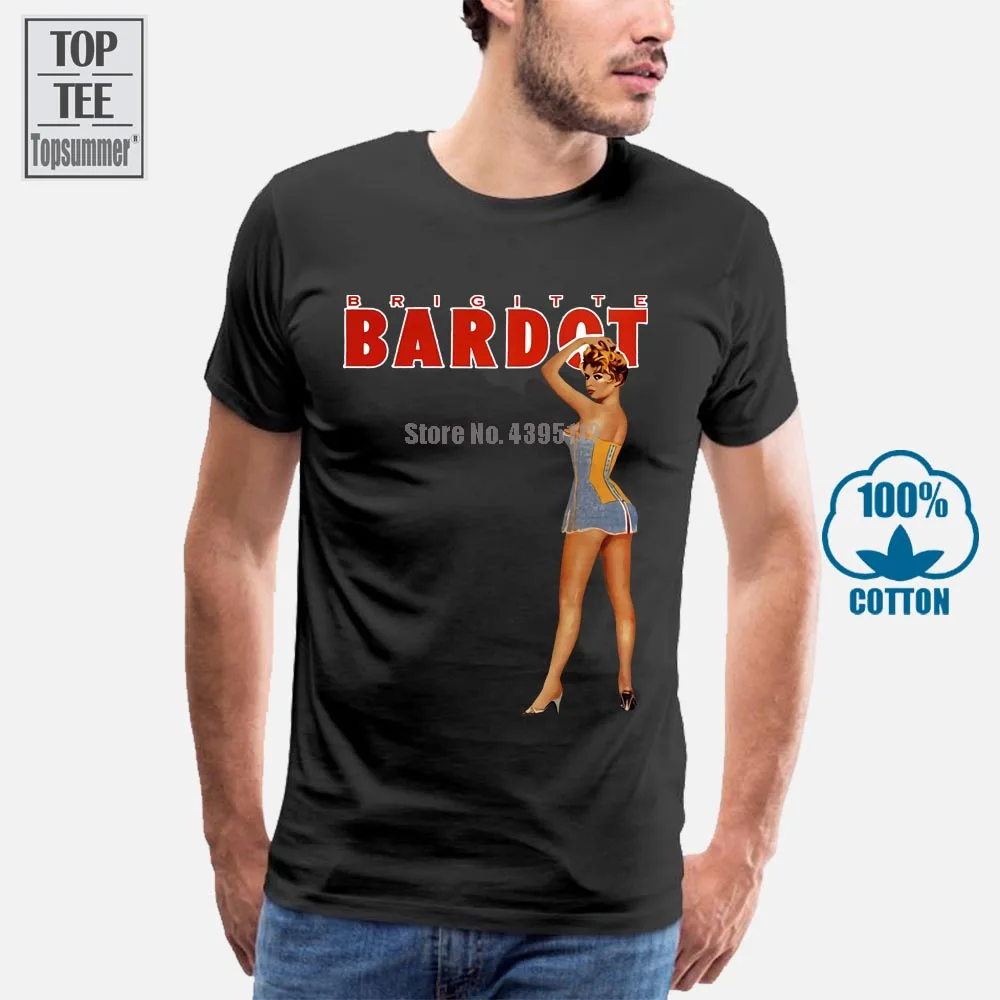 

Brigitte Bardot T Shirt Oversize T-Shirt Men Brand Black Top Funny T-Shirt Cotton Men T-Shirts Graphic T Shirts Men Rock T Shirt