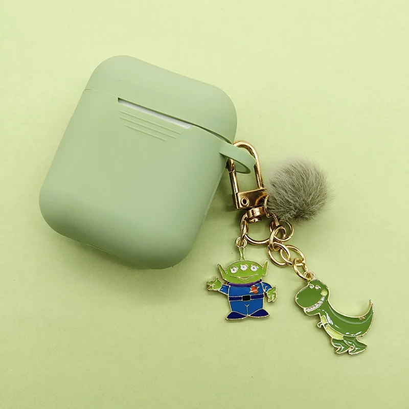 Чехол для Apple AirPods с милым брелком, аксессуары для динозавров, чехол s Для Air pods 2, силиконовый беспроводной чехол для наушников