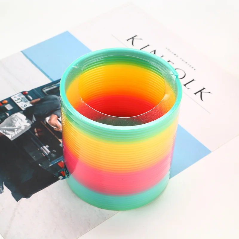 Пластиковые пружинные детские игрушки Радужный круг Детские интеллектуальные