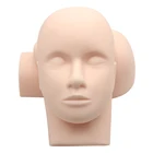 Силиконовый манекен с плоской головой для макияжа глаз, тренировочная голова, искусственная Косметическая модель, голова манекена для кожи