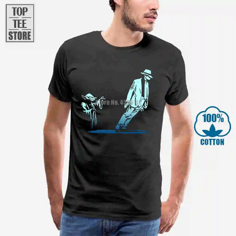 Футболка Yoda и Майкл Джексон правда о Mj черная Хлопковая мужская S 4Xl|Мужские