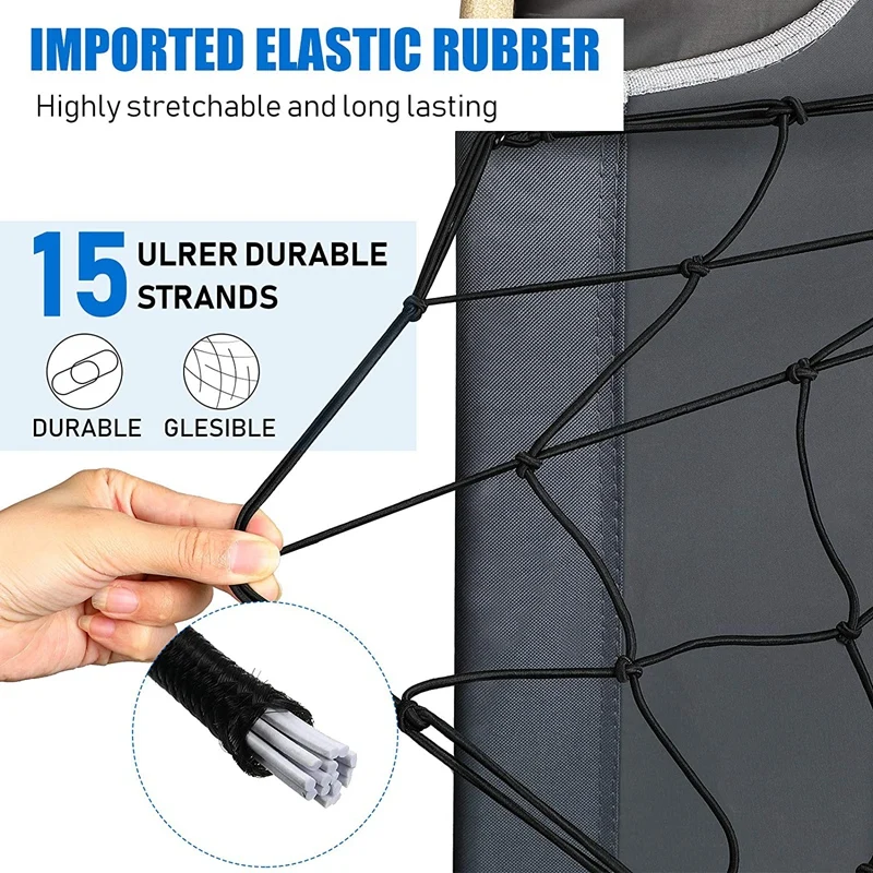 

2 Pieces of Elastic Net Frame, Suitable for Planting Tents, Planting Tent Nets, Elastic Lattice Mesh with Hooks