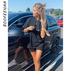 BOOFEENAA женские наряд, 2 шт в комплекте, летний комплект для отдыха Повседневное большеразмерная футболка байкерские шорты комплекты Спортивная одежда для спорта и отдыха, комплекты, подходящие для всей C87-CZ35