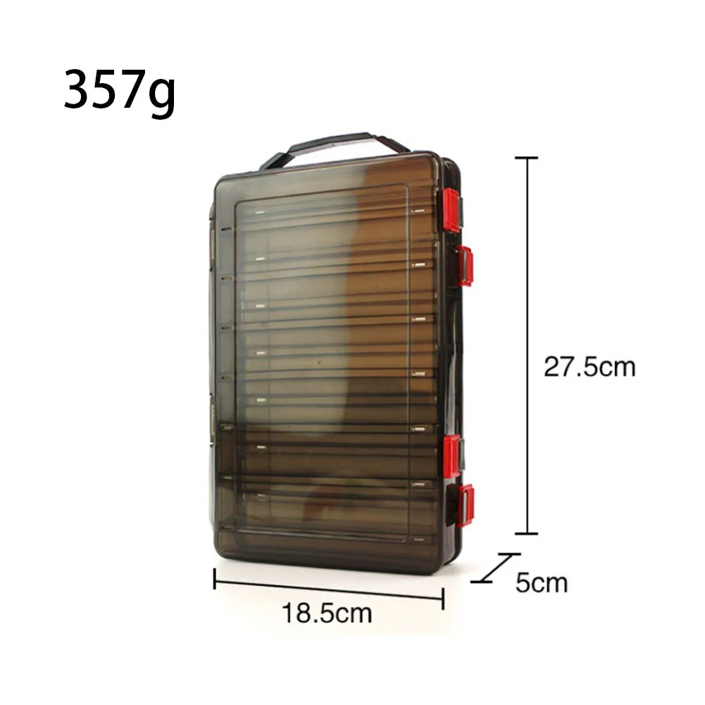 

For Long Lure Hook Storage Box Double-Sided Plastic Lure Boxes Outdoor Fishing Tackle Multifunctional Carrying Box With Handle