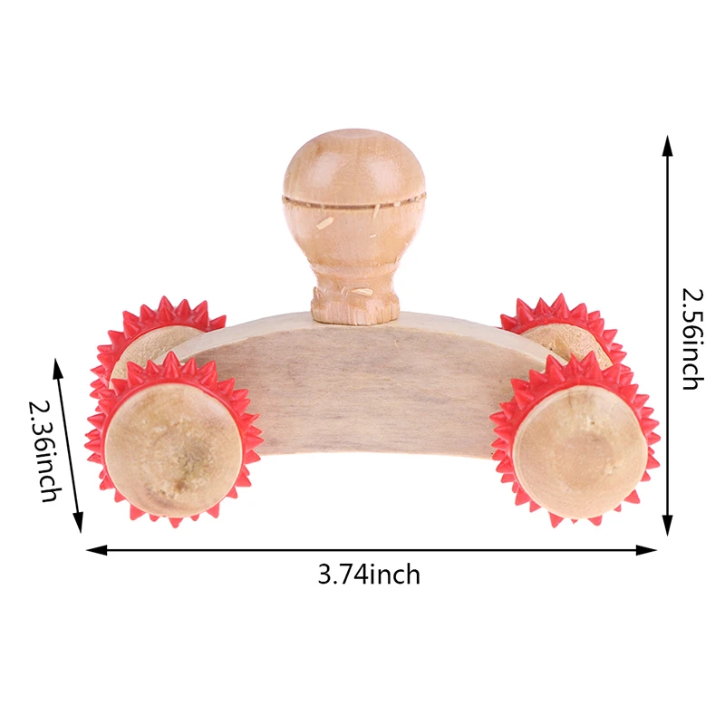 

1Pcs Wooden Roller Massager Relaxing Hand Foot Head Body Face Massage Tool Reflexology Foot Massage Random Color