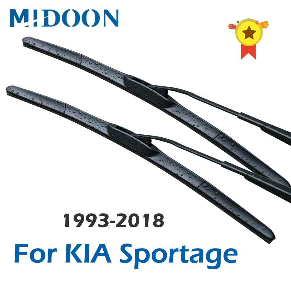 Гибридные щетки стеклоочистителя MIDOON для KIA Sportage Fit модель с крючками на 1993 до 2018