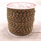 100 мрулон 0,8 мм многоцветный золотой нейлоновый шнур нить китайский узел макраме шнур браслет плетеный шнур DIY кисточки вышивка бисером нить