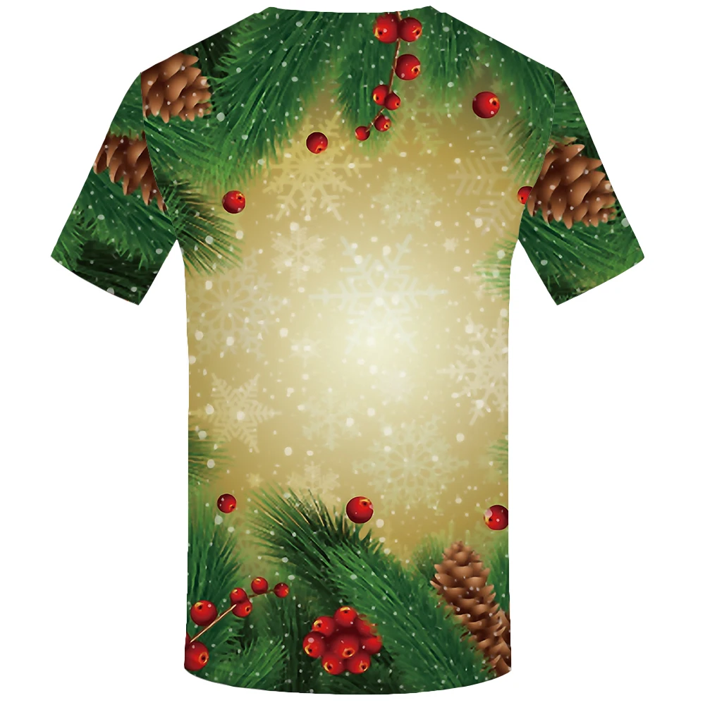 

Christmas Tshirt Men Funny Anime Clothes Xmas T Shirts Red 3D T Shirt Punk Rock Print T-shirt Party Happy Mens Clothing New Year