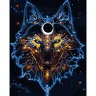 Картина по номерам сделай сам, дропшиппинг, маска большого размера за волком, животное, акриловое украшение дома, художественная картина, подарок