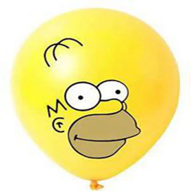 10 шт./лот Simpsoned латексные воздушные шары 12 дюймов забавный желтый знаменитый