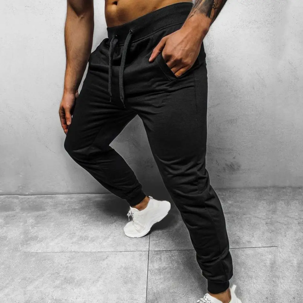 Attractive Men Trousers Lightweight Wrinkle-resistant Elastic Side Pocket Sport Pants Fashion Pants Men Pants