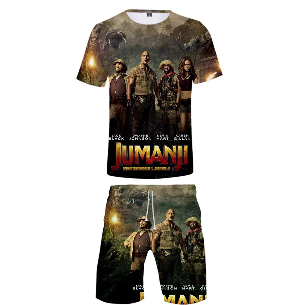 Jumanji Добро пожаловать в джунгли печатных 3D для женщин/мужчин комплект из двух