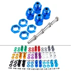 Адаптер из алюминиевого сплава с шестигранной ступицей колеса 12-17 мм, 4 шт., для 110 автомобилей на дистанционном управлении и обновления шин 1:8