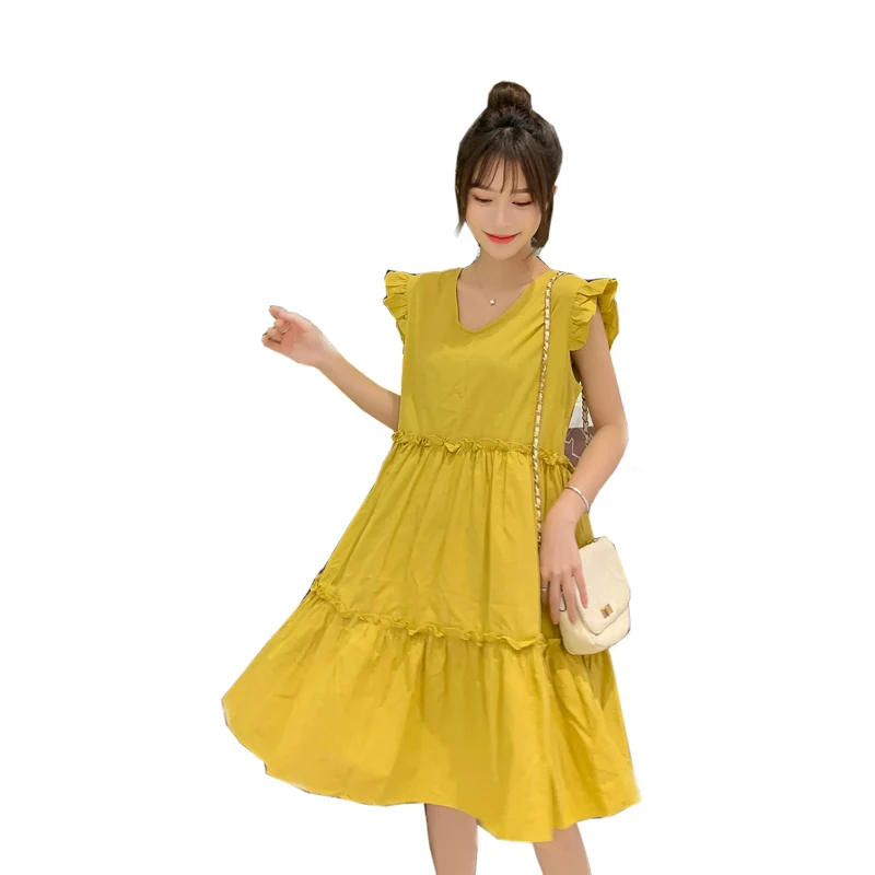 2022 платья для беременных женщин летнее платье-блузка пикантное однотонное