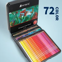 72 color oily colored pencil iron box set professional painting graffiti tools hexagonal penholder children art drawing supplies
