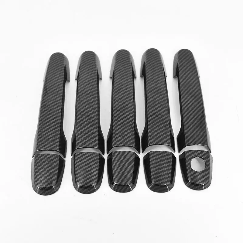 

Для Toyota RAV4 RAV 4 2006 2007 2008 2009 2010 2011 2012 2013 хромированные накладки на дверные ручки из углеродного волокна, аксессуары для стайлинга