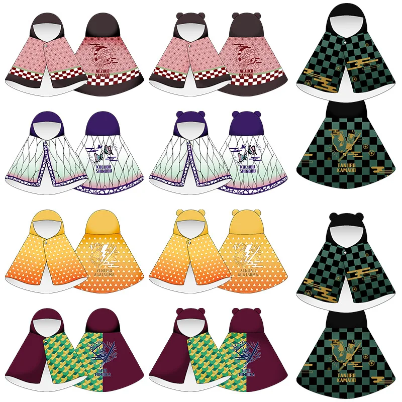 

Anime Cosplay Demon Slayer New Style Kimetsu No Yaiba Kochou Shinobu Cloak Warm Shawl Halloween Male Female Costume Gifts