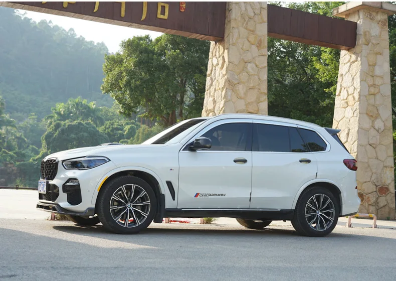 

Chrome Door Visor Side Window Deflector Shade Sun Rain Shield Silver Trips Eaves for Bmw X5