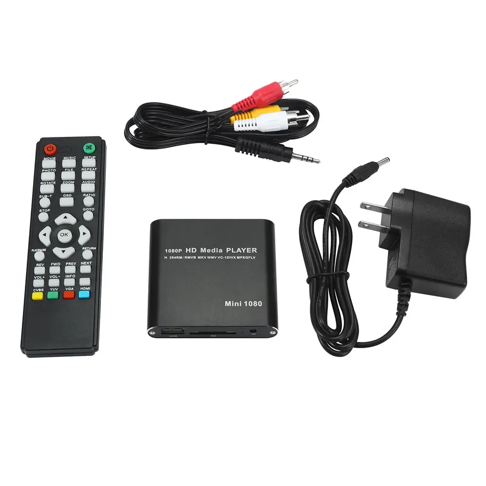 Новый мини HDD медиаплеер хост 1080P Full HD tv Box USB внешний мультимедийный плеер