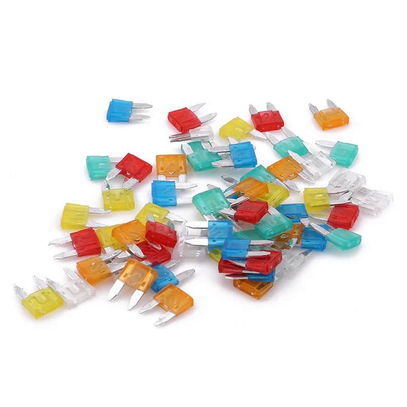 

60 шт. смешанные мини-плавкие предохранители из цинкового сплава и пластика 5A 10A 15A 20A 25 30A набор для автомобиля грузовика