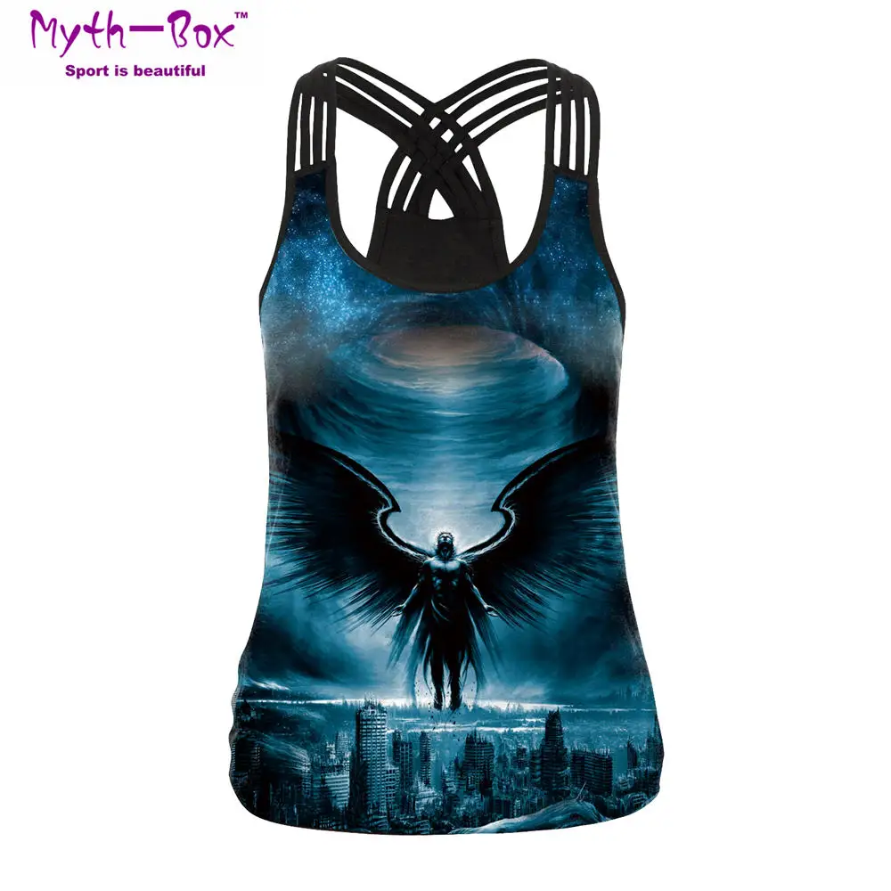 Летний женский спортивный жилет с угловым принтом женские рубашки для йоги бега