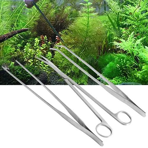 

HOT SALES！！！New Arrival Long Stainless Steel Aquarium Fish Tank Aquaticed Plant Tongs Scissors Tool Wholesale Dropshipping