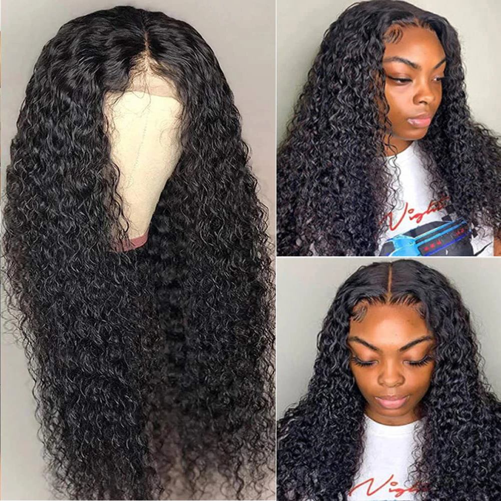 

AIMEYA Black Curly Human Hair Wig 13x4 13x6 HD Lace Frontal Wig Парики Женские Natural Color Pre Plucked With Natural Hairline