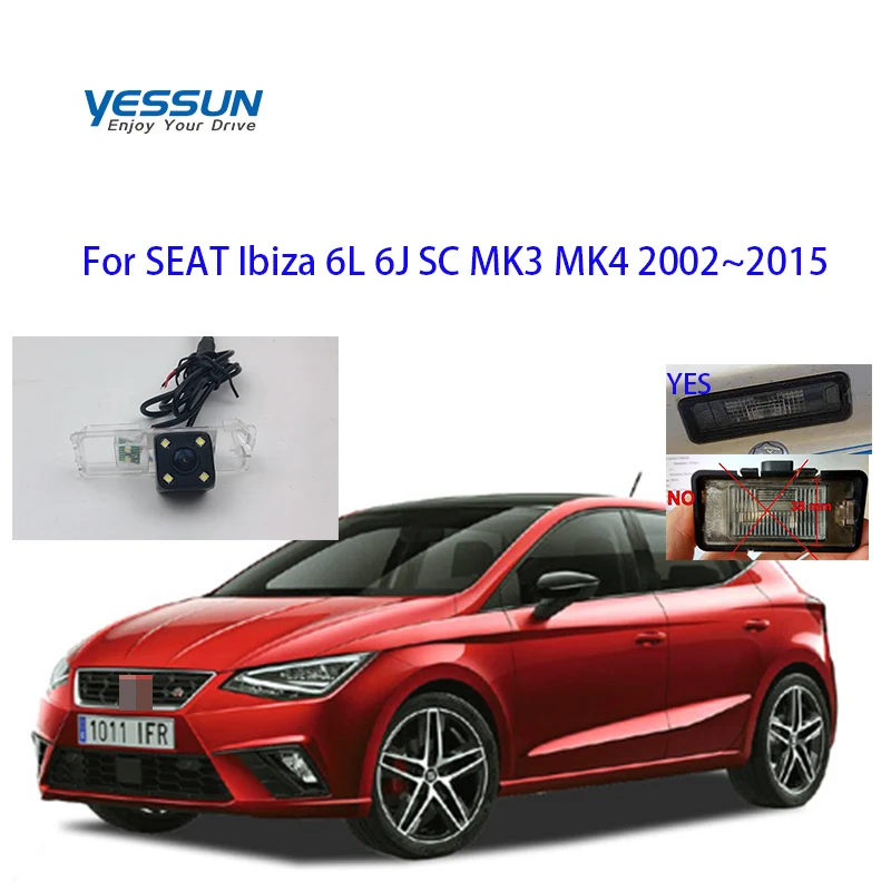 Yessun камера заднего вида CCD для SEAT Ibiza 6L 6J SC MK3 MK4 2002 ~ 2015 парковочная