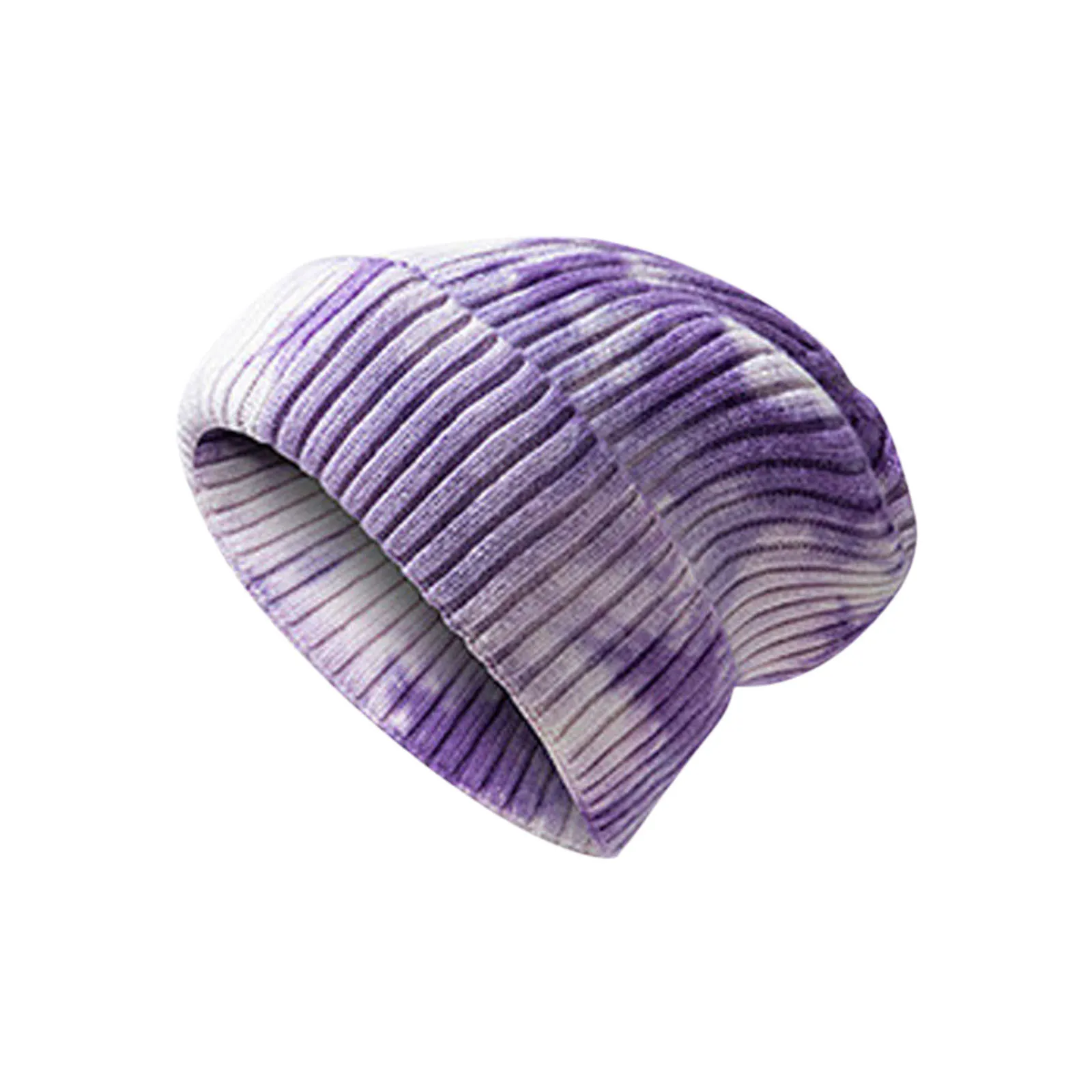 

New Unisex Fashion Tie Dyed Print Hats Women Men Casual Solid Knitted Wool Hat 1PC Cotton Winter Cap Casquette 2020