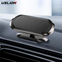uslion magnetic car phone holder stand for iphone 12 samsung xiaomi 360 strip magnetic holder in car gps mount dashboard holder