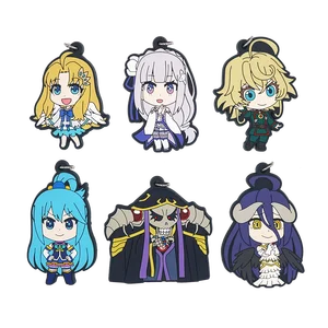 Isekai квартет аниме Konosuba Rezero Aqua Emilia Filo Ainz Ooal Dress Albedo Saga of Tanya Rising of the Shield резиновый брелок