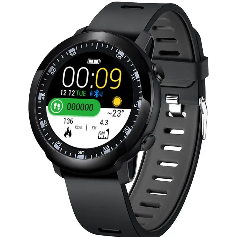 Серый Spovan Fitness Bracelet Men Women Health Smart Watches Activity Tracker Blood Pressure Watch PK Amazfit Stratos 2 Smartwatch - Цвет: Серый