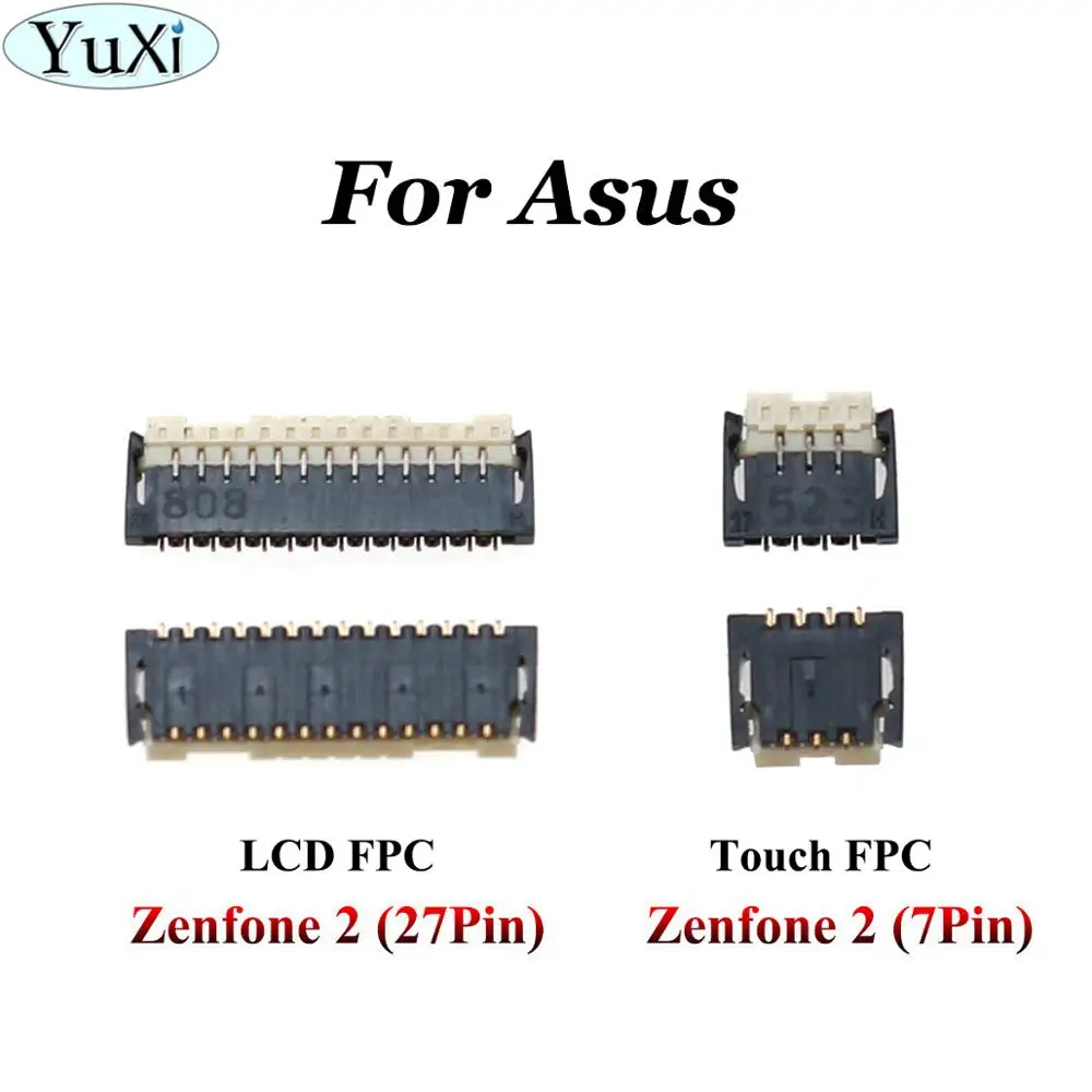 YuXi 2 шт./лот для Asus zenfone2 zenfone ZE500KL Z00ED ЖК дисплей разъем FPC 27/7 pin на плате|Шлейфы