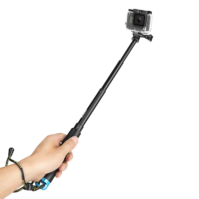 Портативная селфи-палка для камеры GoPro Hero 8 7 5 Black Xiaomi Yi 4K Sjcam M10 Sj8 Eken H9 аксессуары для камеры Go Pro - Цвет: Selfie Stick