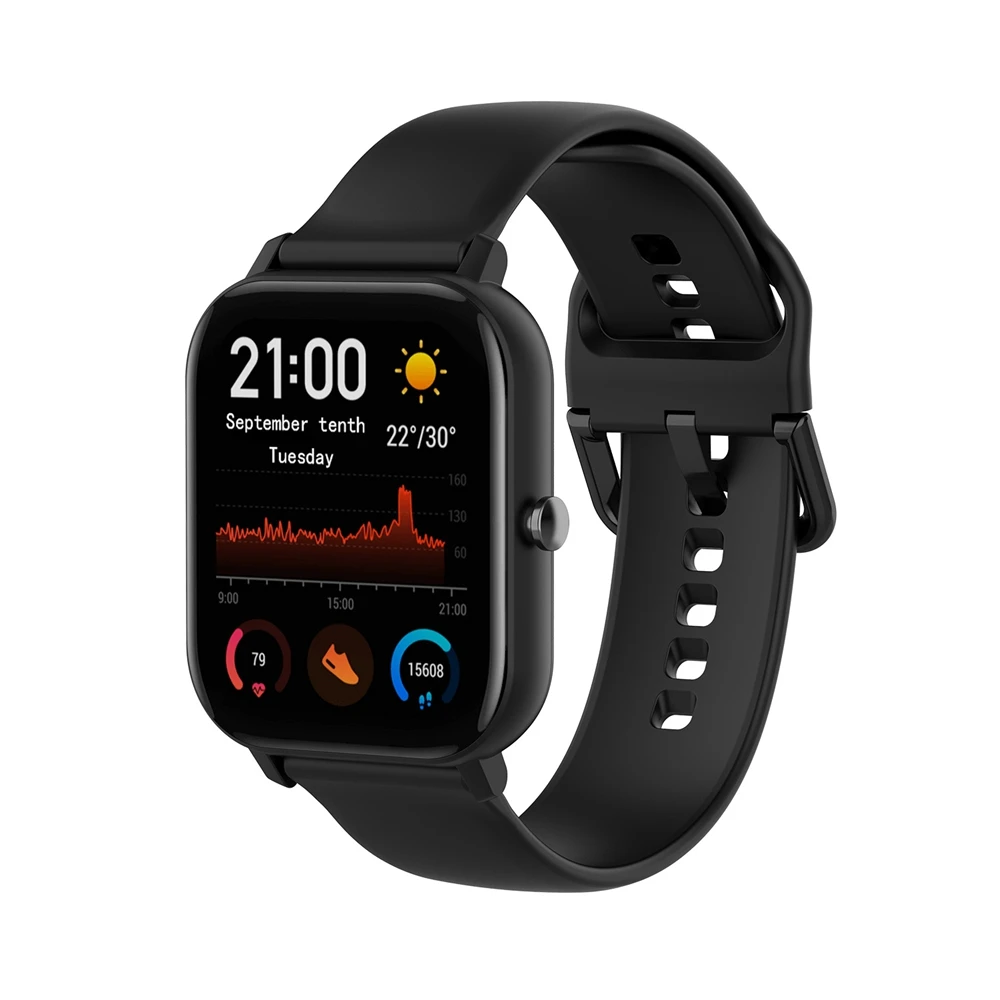 Оригинальный силиконовый ремешок для смарт-часов Amazfit GTS мужских и женских