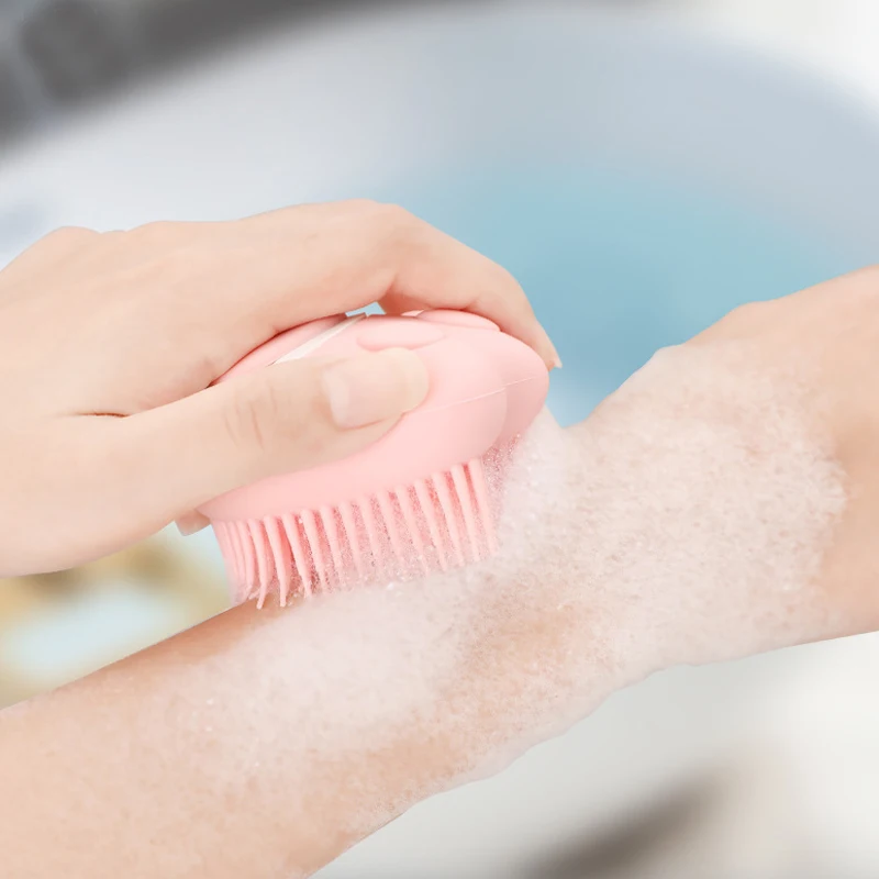 

Silica Gel Bath Brush Household Bath Ball Adult Children Bath Rub Bath Shampoo Massage Brush Bath Ball Shower Hair Brush