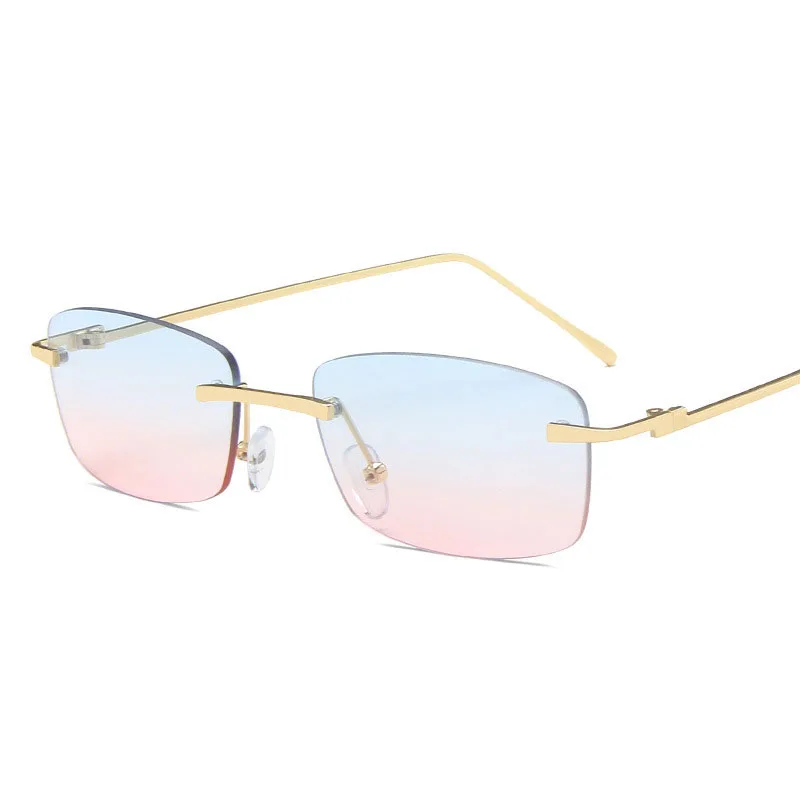 

Ocean Lens Sunglasses For Women Vintage Square Frame Men Rimless Glasses Brand Designer Gafas Shades Eyewear Oculos Feminino