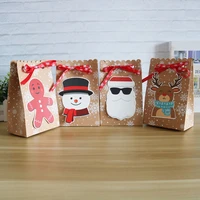 8pcs kraft paper candy boxes gift bag christmas gift box 18 5711 7cm christmas box for cookie paty supplies home decoration