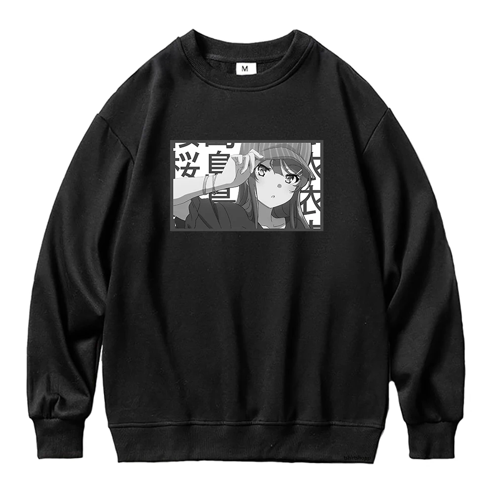

Толстовки Sakurajima Mai с японским аниме, Мужская толстовка, уличная мода, свитшоты манга, забавная удобная мужская Корейская одежда в стиле хип-х...