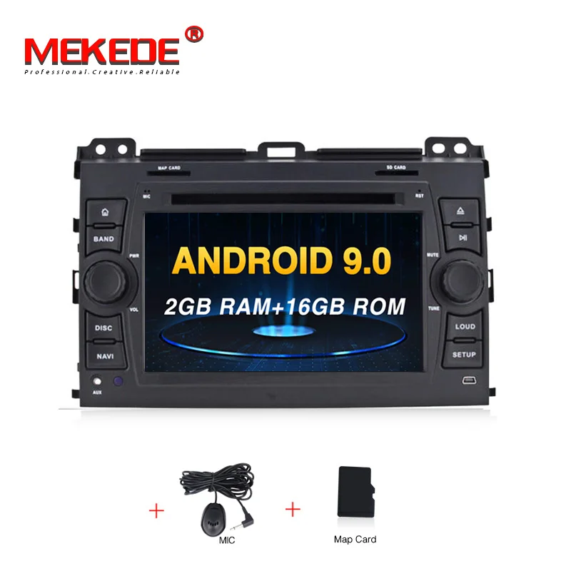 PX3 DVD MEKEDE Android9.0 4G ram 64G rom RDS автомобильный мультимедийный плеер для toyot prado 120 2003-2009 Автомобильный gps навигатор радио wifi Casstee - Цвет: PX3 DVD