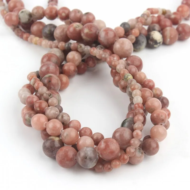 Natural Plum Blossom Jades Stone Beads For DIY Jewelry Making 4 6 8 10 12mm Round Loose Spacer Bracelet Accessories 15'' | Украшения