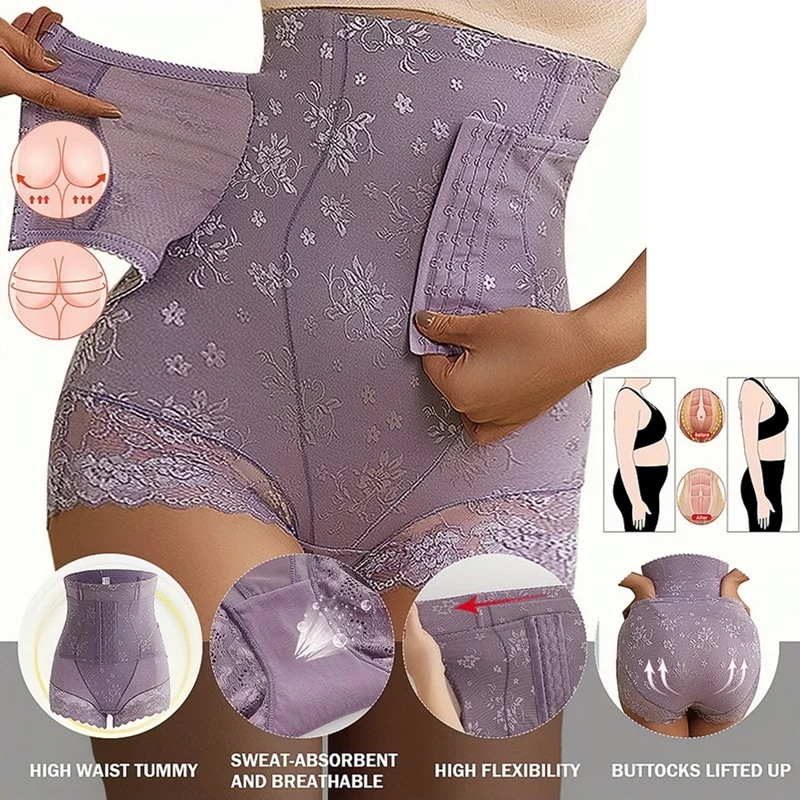 

Sexy Lace Underwear Adjustable Waist Cincher Brief Thin Abdomen Shapewear Tummy Control Panties