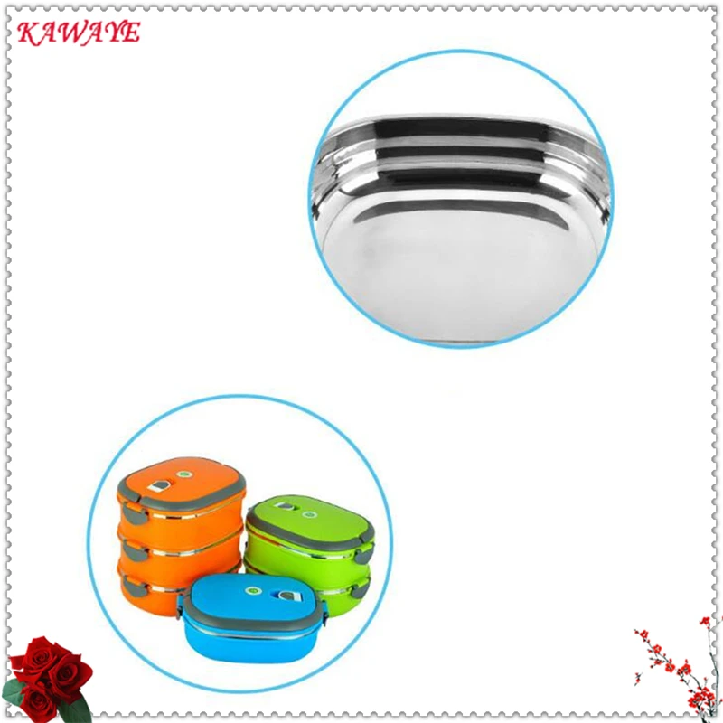1 Набор ланч для бэнто пикника жестяная банка хранения пищи многослойная