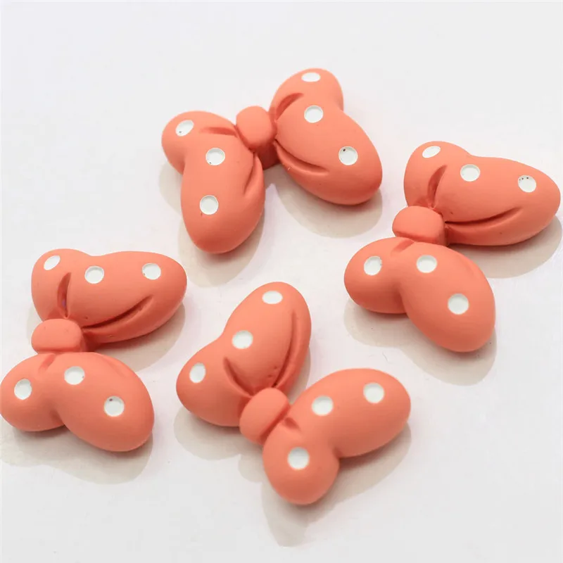 10 Pcs Mixed Bowknot Resin Beads Decoration Crafts Flatback Cabochon Scrapbooking Fit Phone Embellishments DIY Accessories