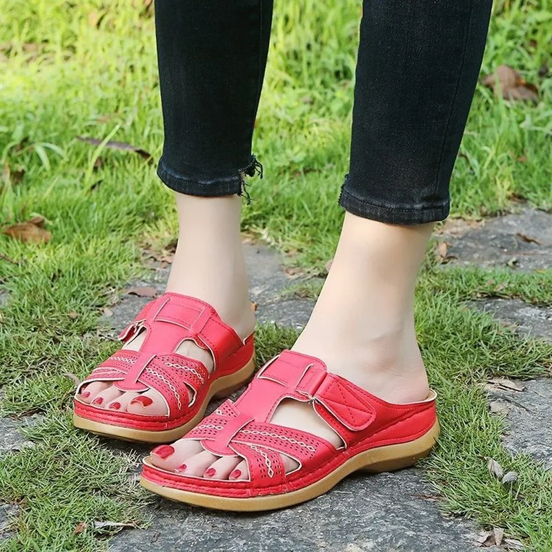 

Hot Sale 2020 Women's Sandals Non-slip Lightweight Large Size Retro Ladies Sandals Wedge Comfortable Sandals