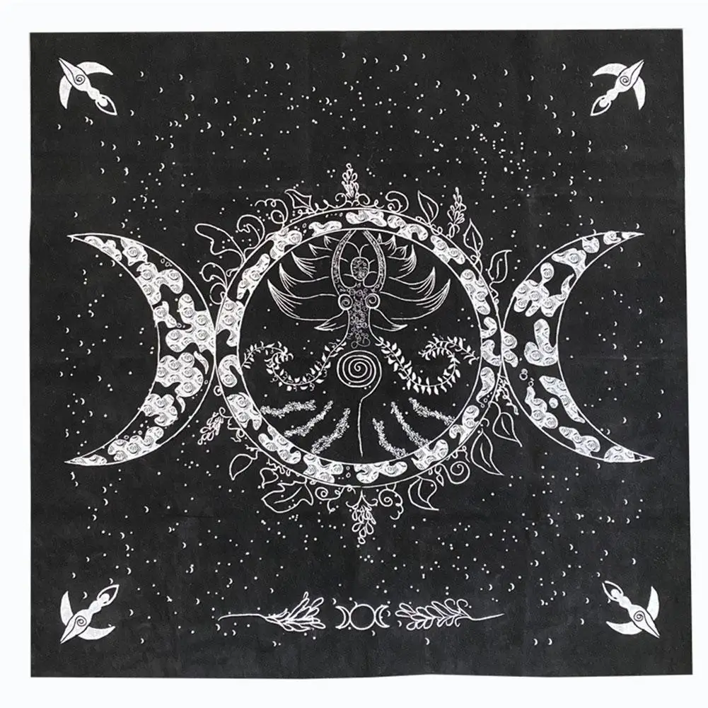 Скатерть Таро гадания Wicca фланелевая пентаграмма винтажные созвездия игра