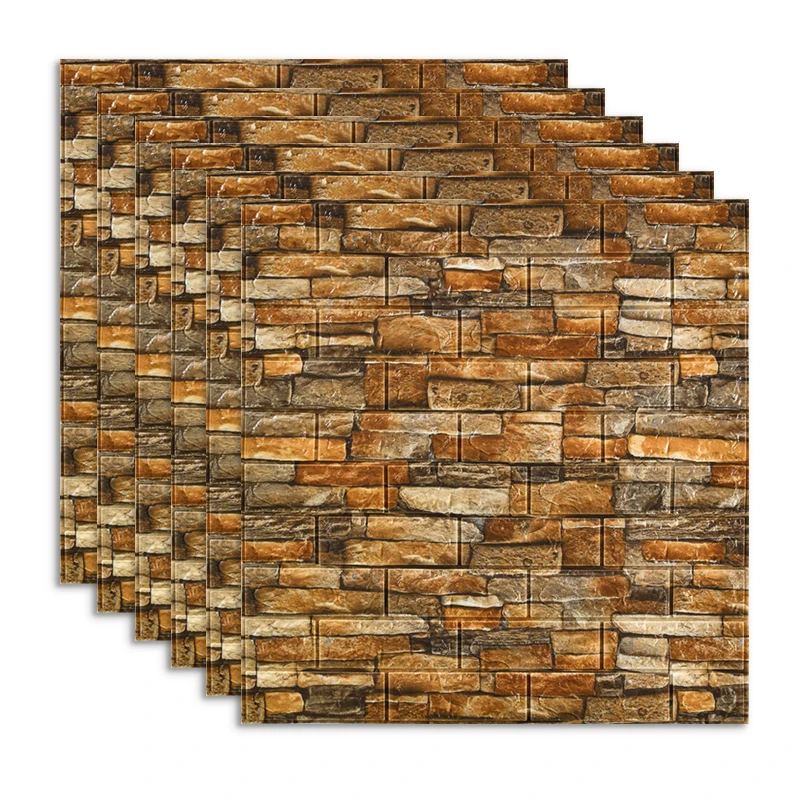 

7077cm Real 3D Brick Wall Stickers Home Decor DIY Self-Adhesive Waterproof Rustic Retro Backdrop Brick Panels Old Wall Covering
