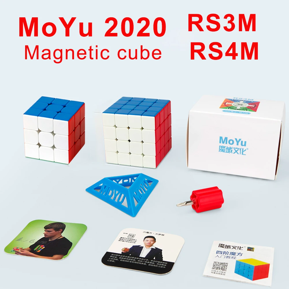 

Moyu RS4M RS3M 2020 Magnetic 4x4x4 Speed Cube 3x3x3 Magic Cube Moyu RS4 M RS2M Magnet 4x4 Cubo Magic 3x3 Puzzle Cube Kid Toys