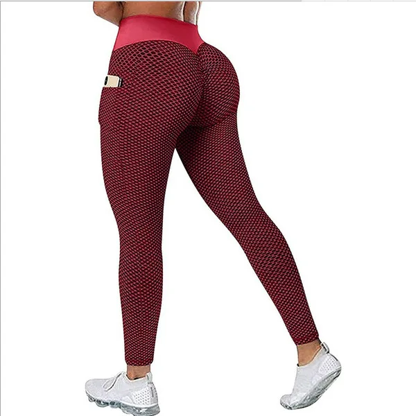 

Female New Fashion Celluar Sports Leggings Ladies High Waist and Elastic Push Up Hip Gym Fitness Pants Large Size Women fashion